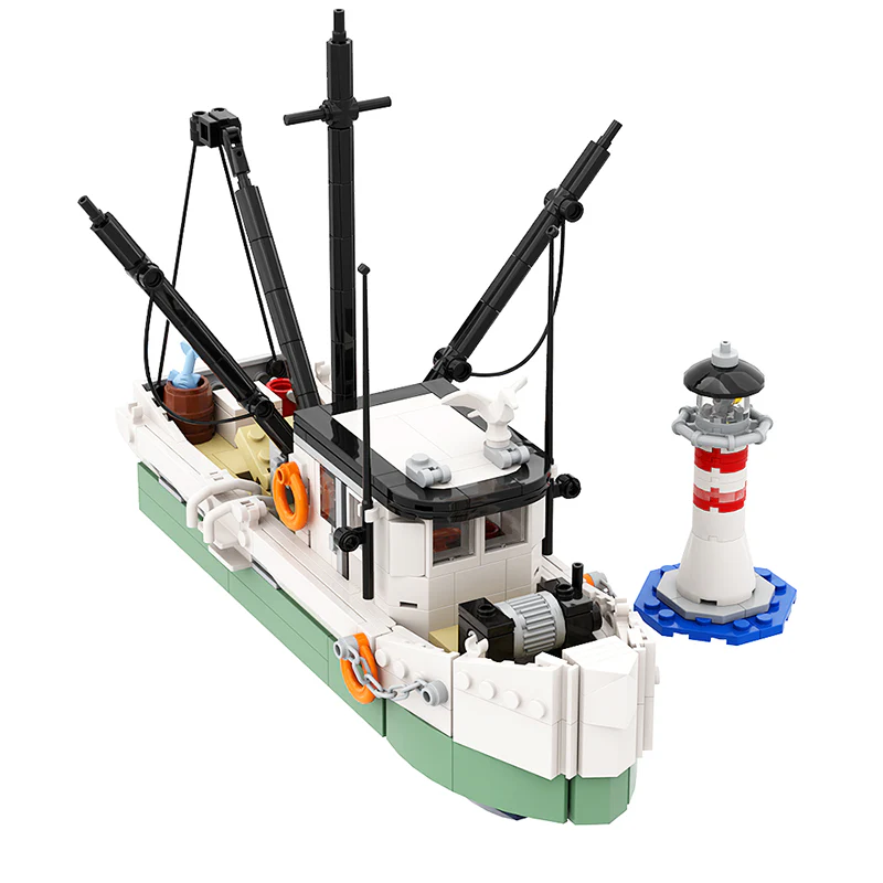GOBRICKS MOC A0602 Shrimp boat - YWOBB