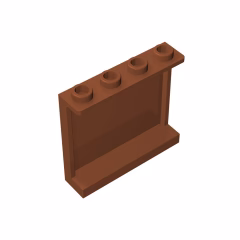 GOBRICKS GDS-751 Panel 1 x 4 x 3 with Side Supports - Hollow Studs - YWOBB