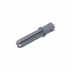 GOBRICKS GDS-930  Axle 2L with Pin with Friction Ridges Lengthwise - YWOBB