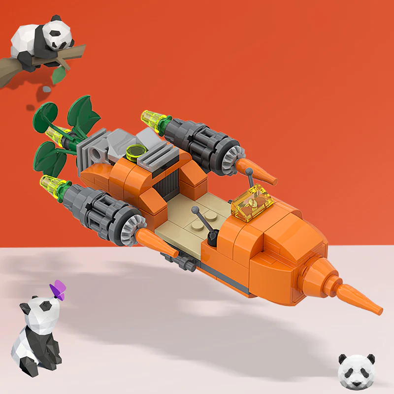 GOBRICKS MOC A0161Y02 moon bunny ride - YWOBB