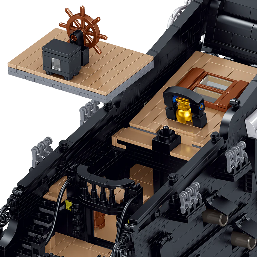 BAKA 33305 Black Pirate Ship - YWOBB