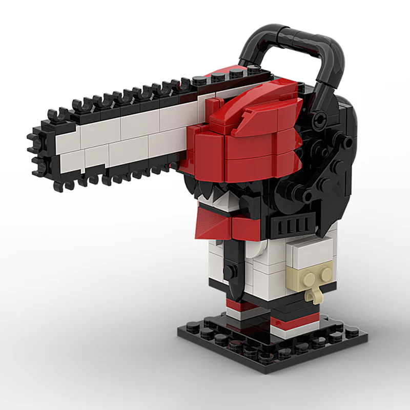 GOBRICKS MOC A0152 Chainsaw Man. Square head - YWOBB