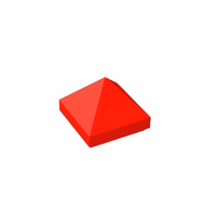 GOBRICKS GDS-837 Slope 45 1 x 1 x 2/3 Quadruple Convex Pyramid - YWOBB