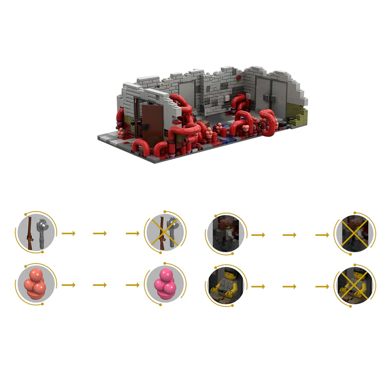 GOBRICKS MOC 48238  TLOU-Minimal-Ellie confronts Nora - YWOBB