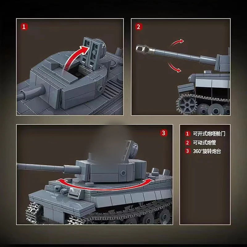 QuanGuan 100242 Panzerkampfwagen VI Tiger Ausf.E (Sd.Kfz.181) Tiger I - YWOBB