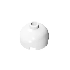 GOBRICKS GDS-742 Round 2 x 2 Dome Top - Hollow Stud with Bottom Axle Holder x Shape + Orientation - YWOBB