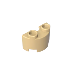 GOBRICKS GDS-90040 Cylinder Half 1 x 2 x 1 - YWOBB