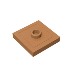 GOBRICKS GDS-805  Modified 2 x 2 with Groove and 1 Stud in Center - YWOBB