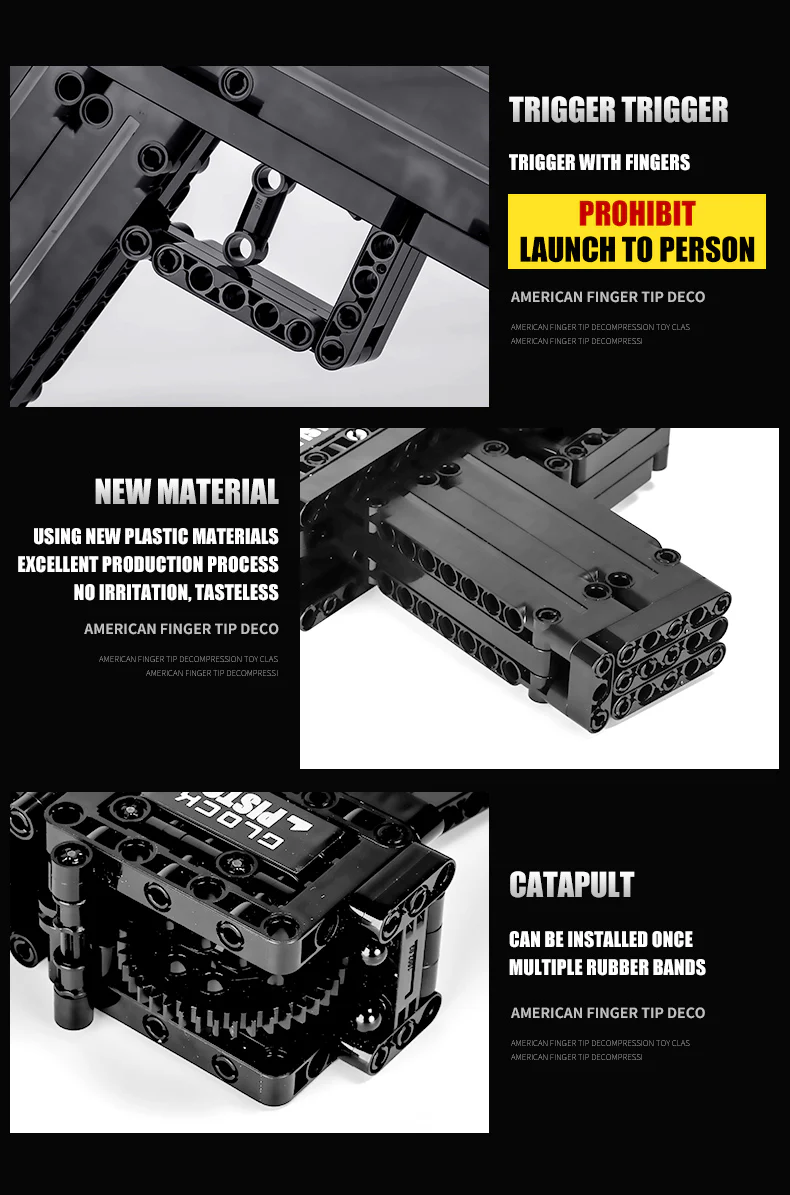Mould King 14008 Glock Automatic Pistol - YWOBB