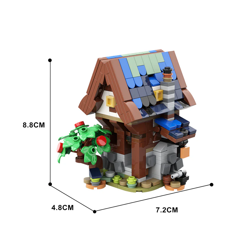 GOBRICKS MOC 133028 Mini 21325 Medieval Blacksmith - YWOBB