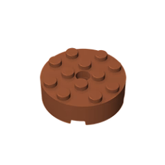 GOBRICKS GDS-952 Brick, Round 4 x 4 with Hole - YWOBB