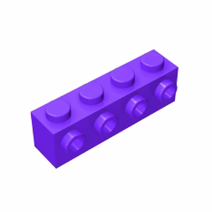 GOBRICKS GDS-637  Modified 1 x 4 with 4 Studs on  Side - YWOBB