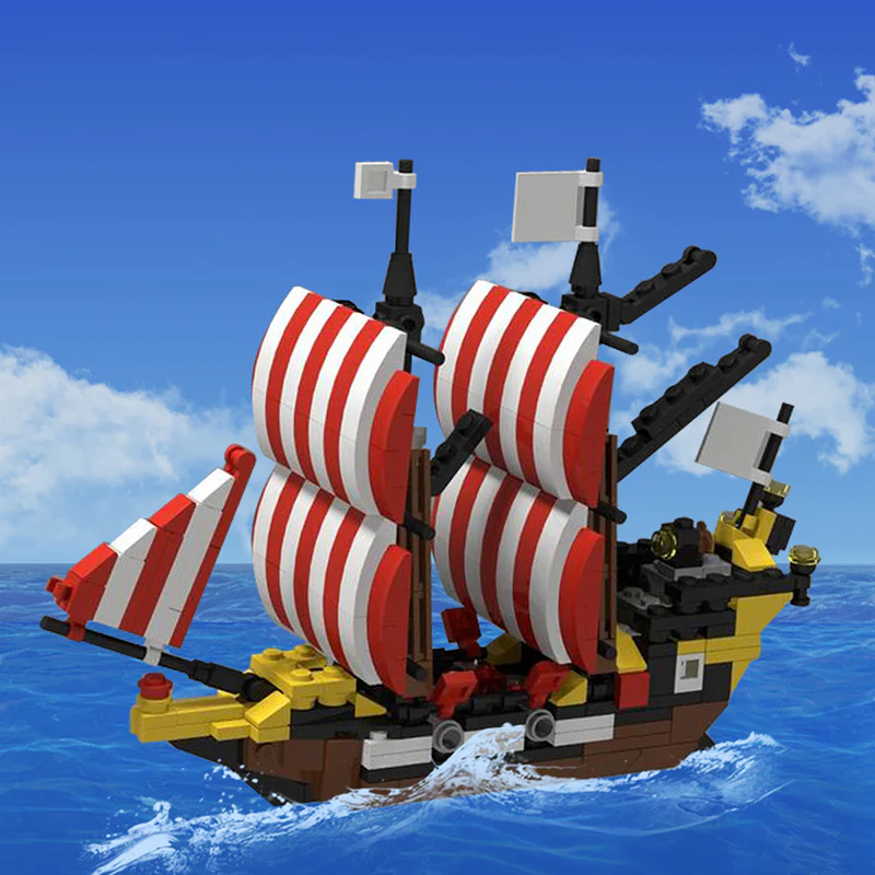 GOBRICKS MOC 145844 Mini Black Seas Barracuda 6285 - YWOBB
