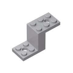 GOBRICKS GDS-1129 Bracket 5 x 2 x 2 1/3 with 2 Holes and Bottom Stud Holder - YWOBB