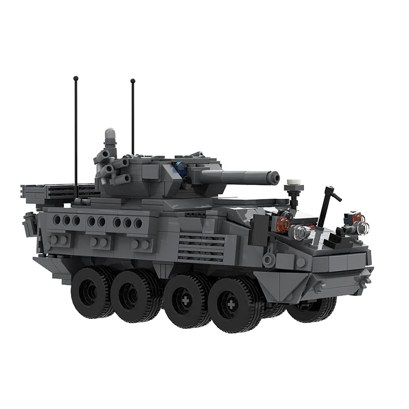GOBRICKS MOC 146076 M1296 Stryker ICVV-D | 1:35th Scale Dragoon - YWOBB