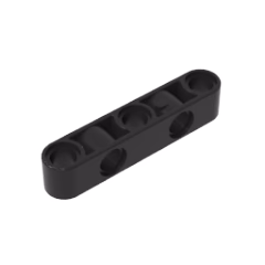 GOBRICKS GDS-1591 Liftarm Modified Perpendicular Holes Thick 1 x 5 - YWOBB