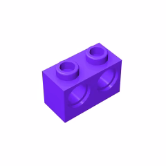 GOBRICKS GDS-624 Brick 1 x 2 with Holes - YWOBB