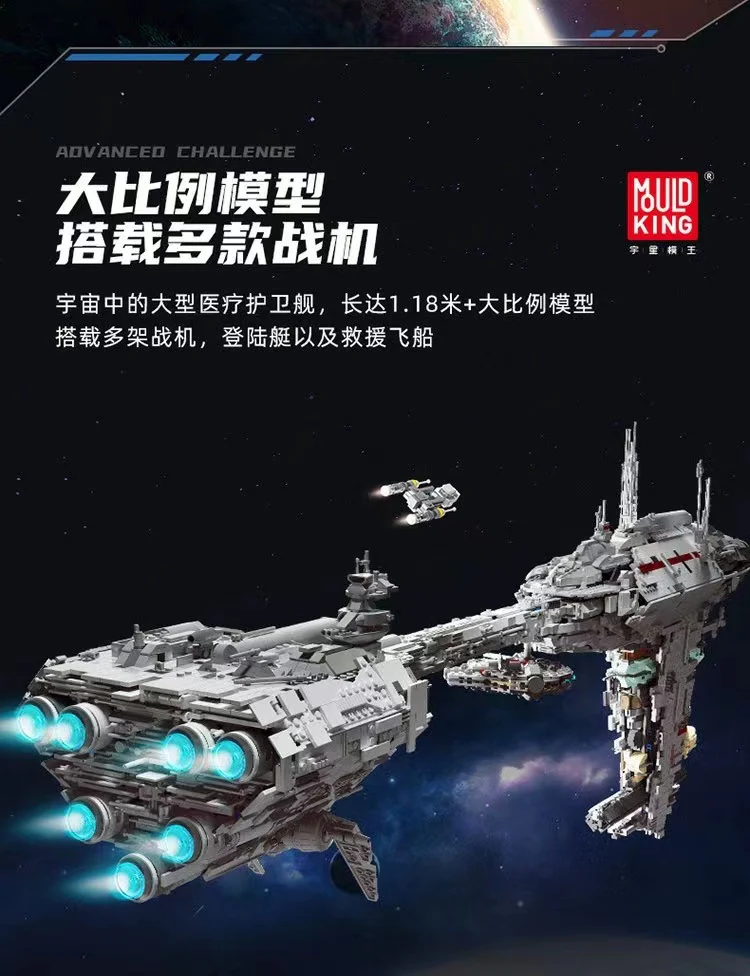 Mould King 21001 Mortesv's UCS Nebulon-B Medical Frigate OVP US Warehouse Version - YWOBB