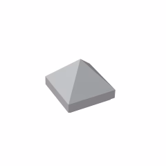 GOBRICKS GDS-837 Slope 45 1 x 1 x 2/3 Quadruple Convex Pyramid - YWOBB
