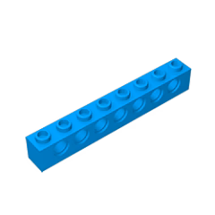 GOBRICKS GDS-627  Brick 1 x 8 with Holes - YWOBB