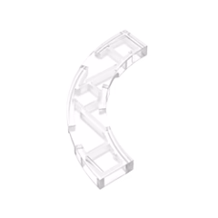 GOBRICKS GDS-1276 Round Corner 4 x 4 Macaroni Wide - YWOBB