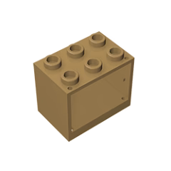 GOBRICKS GDS-1299 Cupboard 2 x 3 x 2 - Hollow Studs - YWOBB