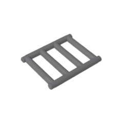GOBRICKS GDS-M142 Bar 1 x 4 x 3 Grille with End Protrusions - YWOBB