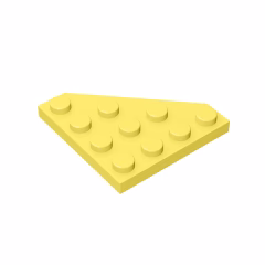 GOBRICKS GDS-554  Plate 4 x 4 Cut Corner - YWOBB