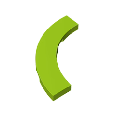 GOBRICKS GDS-1276 Round Corner 4 x 4 Macaroni Wide - YWOBB