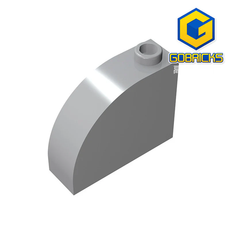 GOBRICKS GDS-1118 Curved 3 x 1 x 2 with Stud - YWOBB