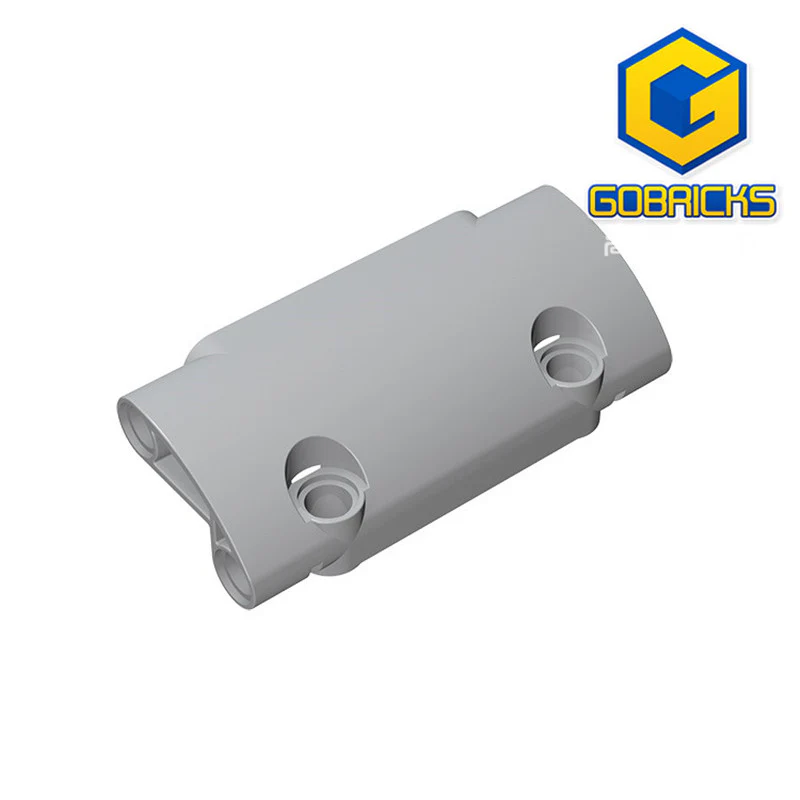 GOBRICKS GDS-1011 Panel Curved 7 x 3 with 2 Pin Holes through Panel Surface - YWOBB