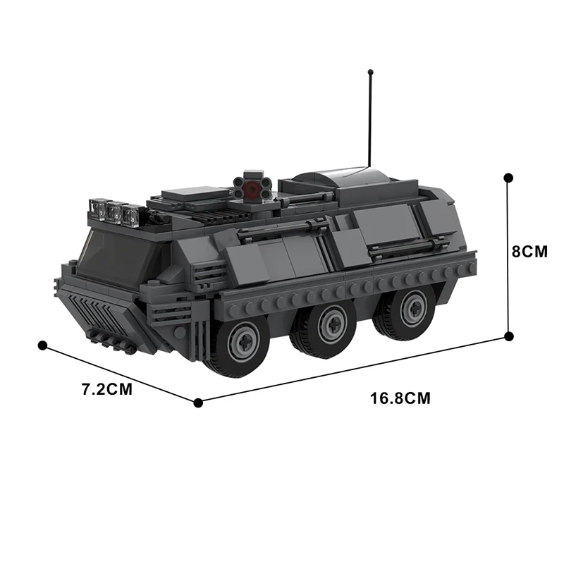 GOBRICKS MOC 47397 APC tank - YWOBB