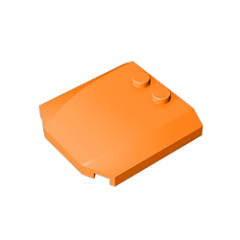 GOBRICKS GDS-1266 Wedge 4 x 4 x 2/3 Triple Curved - YWOBB