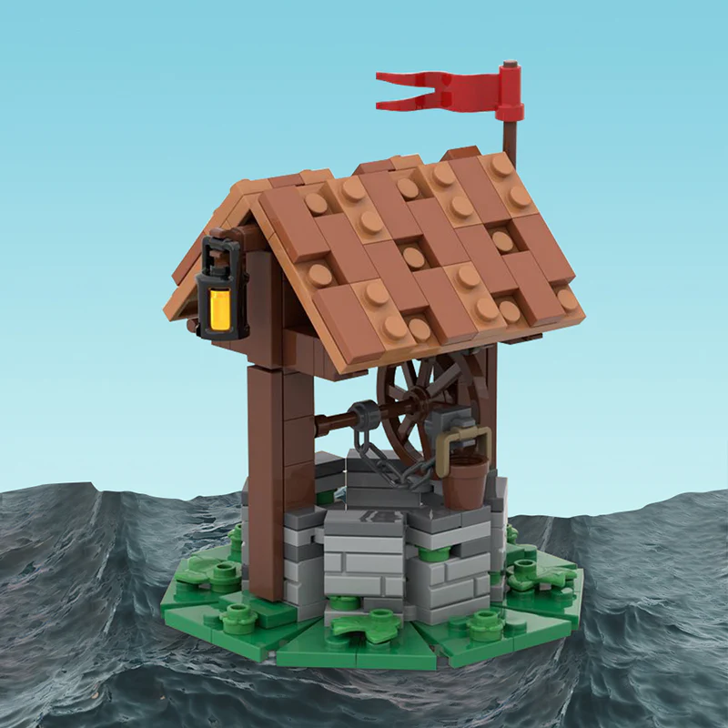 GOBRICKS MOC 119638 MEDIEVAL WELL (Castle Theme) - YWOBB