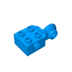 GOBRICKS GDS-1088 Brick Modified 2 x 2 with Pin Holes and Rotation Joint Ball Half - YWOBB