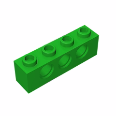 GOBRICKS GDS-625  Brick 1 x 4 with Holes - YWOBB