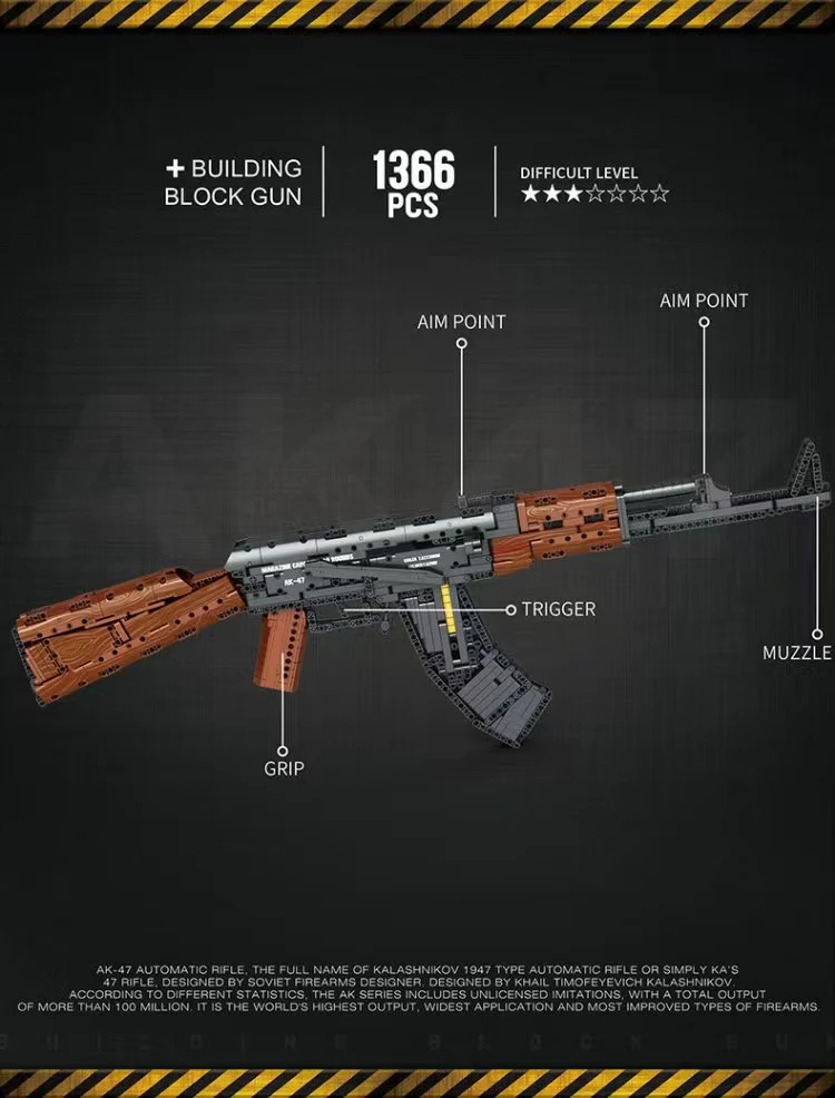 Reobrix 77005 AK-47 Assault Rifle Toygun - YWOBB