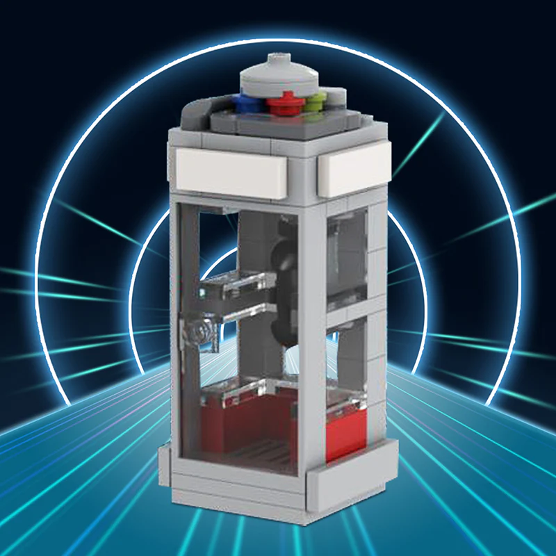 GOBRICKS MOC 146354 Bill and Ted's Bogus Journey Phone Booth Time Machine - YWOBB