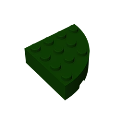 GOBRICKS GDS-1014 Round Corner 4 x 4 Full Brick - YWOBB