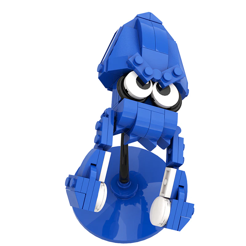 GOBRICKS MOC A0277Y03 blue squid - YWOBB