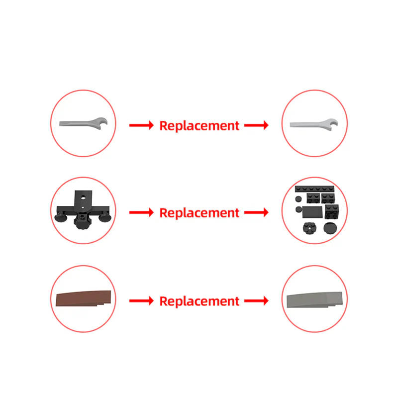 GOBRICKS MOC 82798 Alligator locomotive replacement model - YWOBB