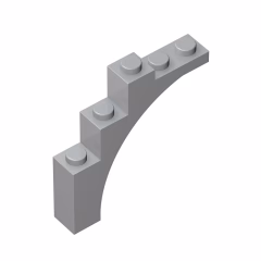 GOBRICKS GDS-715  Arch 1 x 5 x 4 - Irregular Bow, Reinforced Underside - YWOBB