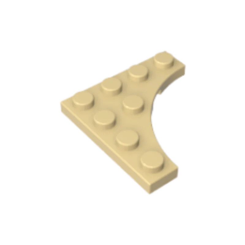 GOBRICKS GDS-90033 4x4 1/4 circle inner arc wedge plate - YWOBB