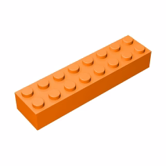 GOBRICKS GDS-544 Brick 2 x 8 - YWOBB