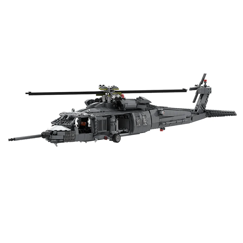 GOBRICKS MOC A1000 MH-60L pave hawk - YWOBB