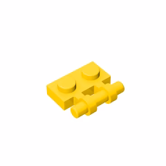 GOBRICKS GDS-644  Modified 1 x 2 with Bar Handle on Side - Free Ends - YWOBB