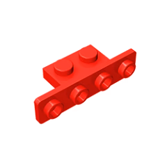 GOBRICKS GDS-638 Bracket 1 x 2 - 1 x 4 with Rounded Corners - YWOBB