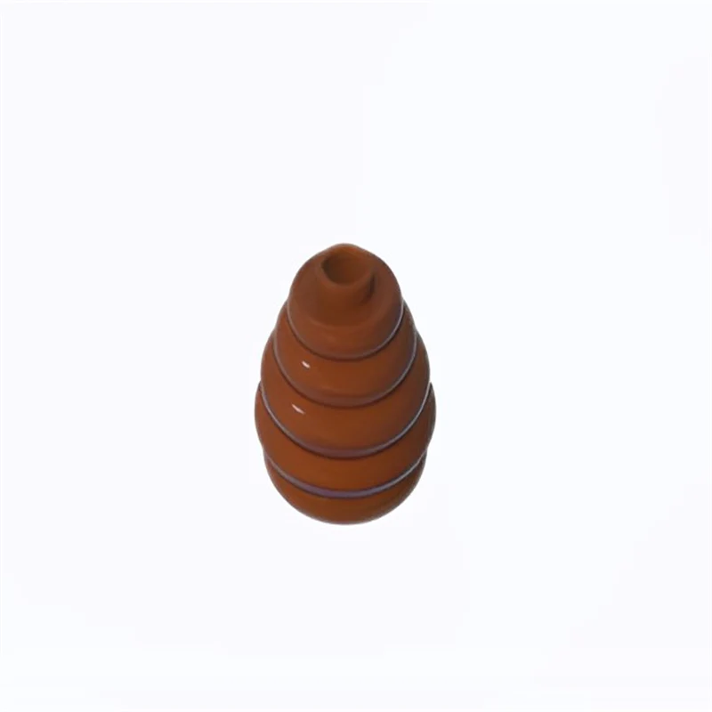 GOBRICKS GDS-90085 Cone 2 x 2 x 1 2/3 with Stacked Rings (Beehive / Cotton Candy) - YWOBB