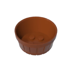 GOBRICKS GDS-M235 Container Barrel Half Large with Axle Hole - YWOBB