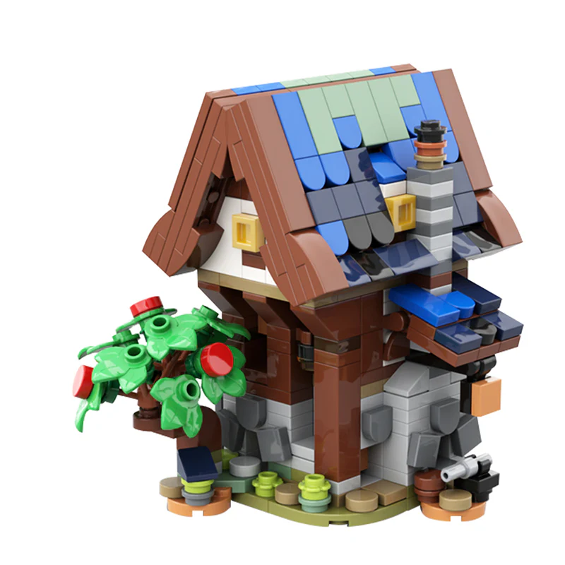 GOBRICKS MOC 133028 Mini 21325 Medieval Blacksmith - YWOBB